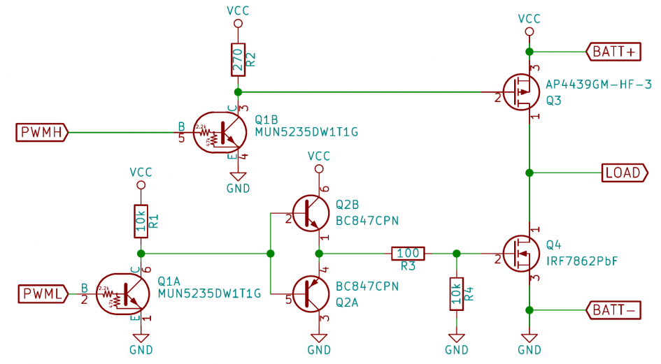 Half Bridge Circuit of HOBBYWING FLYFUN 12AE Electronic Speed ...